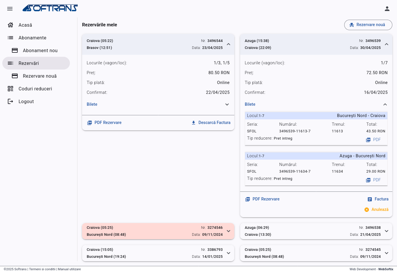 Softrans Reservations screenshot 1