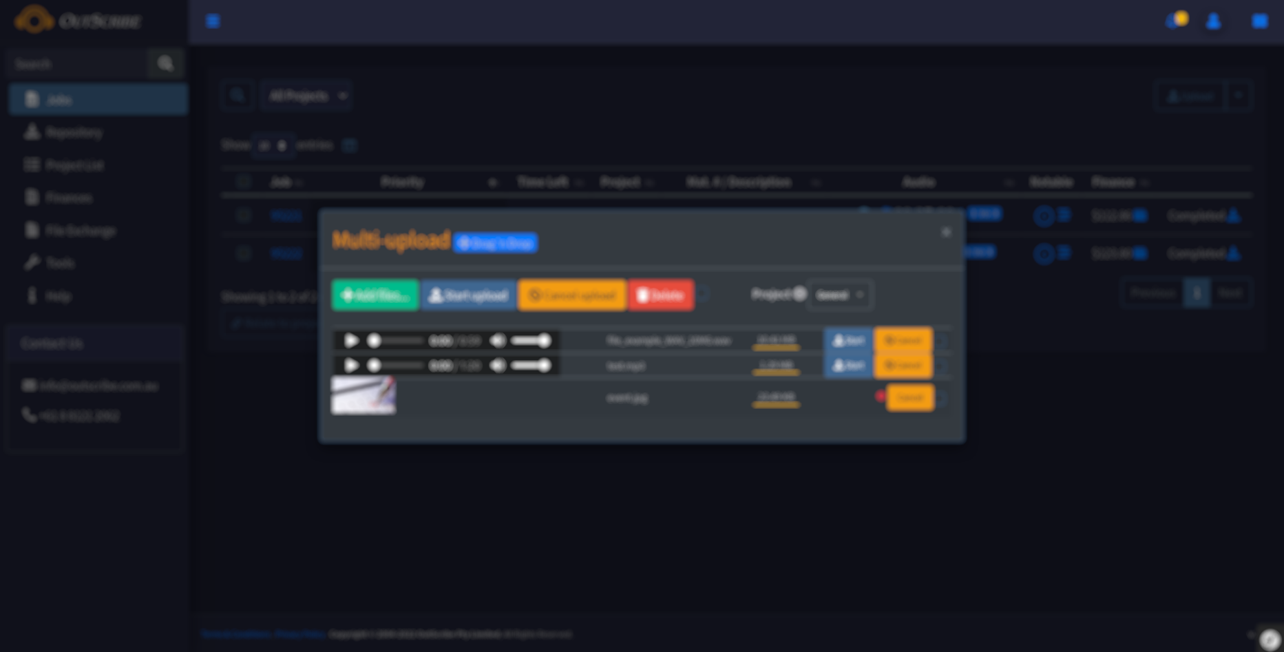 Outscribe - a comprehensive web application for transcription services screenshot 5
